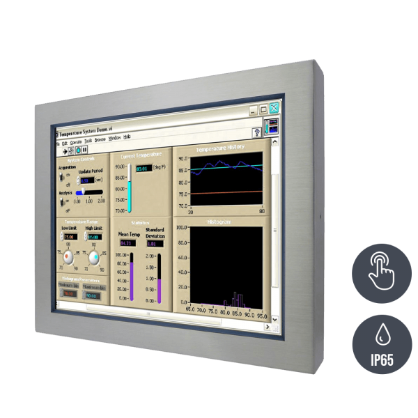 01-Edelstahl-Industriemonitor-IP65-R19L300-65M1.png / TL Produkt-Welten / Industriemonitor / Chassis Edelstahl (VESA-Mounting) / Touch-Screen für 1-Finger-Bedienung