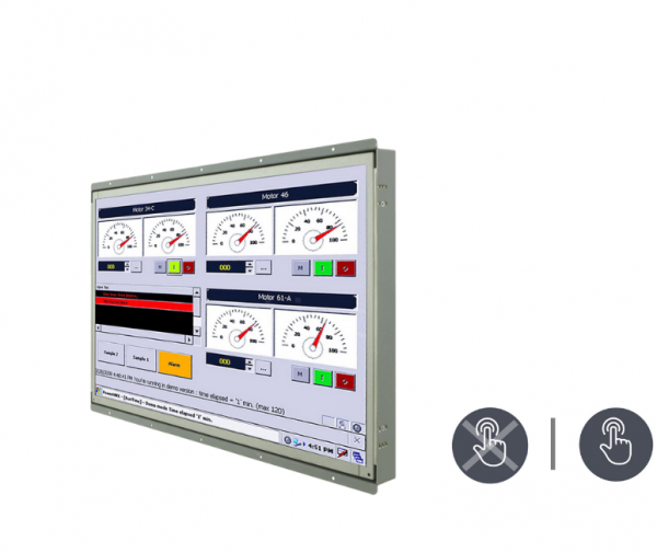 21-Einbau-Industrie-LCD-W22L100-OFA3-v1.png / TL Produkt-Welten / Industriemonitor / Open Frame (Einbau von hinten) / Resistive / Glas (optional)