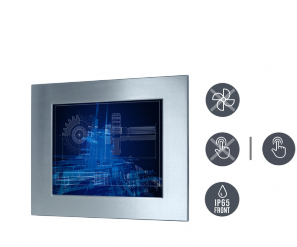 01-Industrie-Panel-PC-R17IP7T-OFM1-Edelstahl-IP65-Einbau-v1.png / TL Produkt-Welten / Panel-PC / Panel Mount (Einbau von vorne) / Resistive / Glas (optional)
