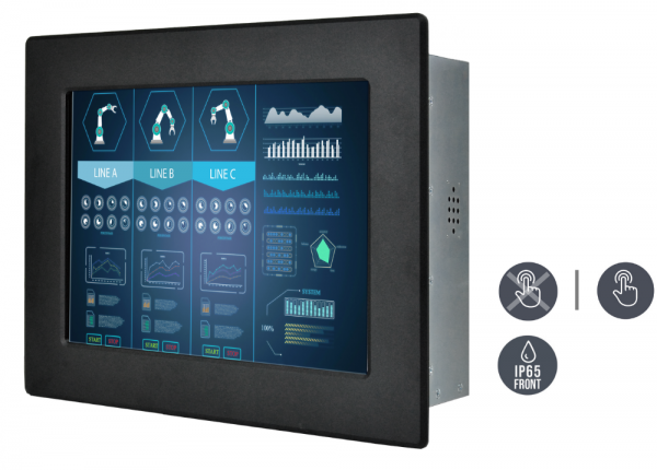 01-Einbau-Industriemonitor-R10L600-PMP1-v2.png / TL Produkt-Welten / Industriemonitor / Panel Mount (Einbau von vorne) / Resistive / Glas (optional)