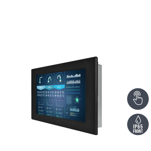 02-Einbau-Industriemonitor-W10L100-IPH1.png / TL Produkt-Welten / Industriemonitor / Panel Mount (Einbau von vorne) / Touch-Screen für 1-Finger-Bedienung