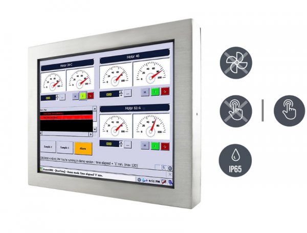 02-Industrie-Panel-PC-IP65-Edelstahl-R15IE3S-65C3-v1.png / TL Produkt-Welten / Panel-PC / Chassis Edelstahl (VESA-Mounting) / Resistive / Glas (optional)