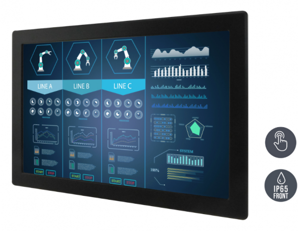 01-Einbau-Industriemonitor-W27L100-IPA1.png / TL Produkt-Welten / Industriemonitor / Panel Mount (Einbau von vorne) / Touch-Screen für 1-Finger-Bedienung