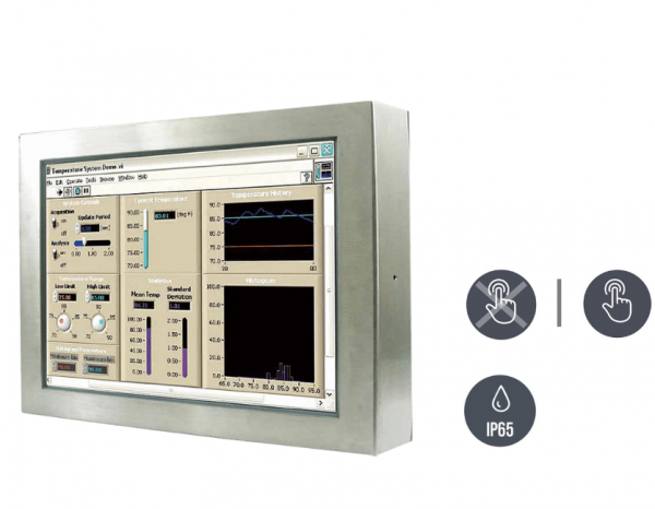 01-Edelstahl-Industriemonitor-IP65-W22L100-65A3-v1.png / TL Produkt-Welten / Industriemonitor / Chassis Edelstahl (VESA-Mounting) / Resistive / Glas (optional)