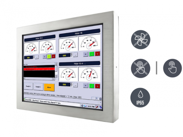 02-Industrie-Panel-PC-IP65-Edelstahl-R19IE3S-65M1-v1.png / TL Produkt-Welten / Panel-PC / Chassis Edelstahl (VESA-Mounting) / Resistive / Glas (optional)