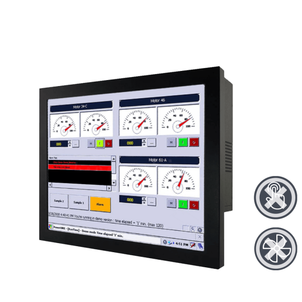 01-Chassis-Industrie-Panel-PC-R19IB7T-CHM1.png / TL Produkt-Welten / Panel-PC / Chassis (VESA-Mounting) / Touch-Screen für 1-Finger-Bedienung