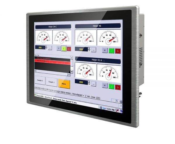 01-Front-right-W15IK3S-PPA4 / TL Produkt-Welten / Panel-PC / Panel Mount (Einbau von vorne) / Multitouch-Screen, projiziert-kapazitiv (PCAP)