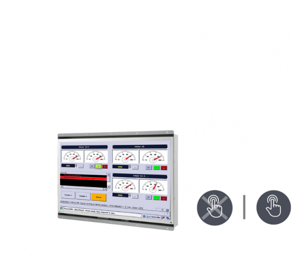 21-Einbau-Industrie-LCD-W15L100-OFA2-v1.png / TL Produkt-Welten / Industriemonitor / Open Frame (Einbau von hinten) / Resistive / Glas (optional)
