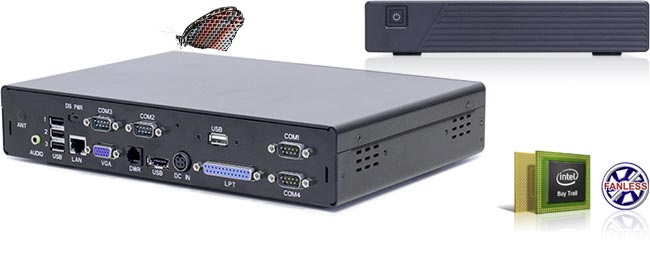 The fanless and maintenance-free embedded PC EL1084 comes in handy booksize format