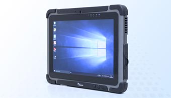 The industrial-grade tablet PC M101H with IP65 protection all-around against fluids and dirt is the ideal partner for warehouse, logistics, automotive, outdoor etc.