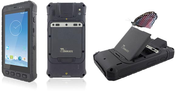 Der E500 Rugged Industrial PDA ist gemäß IP65 geschützt gegen Wasser und Staub und widersteht rauen Umgebungsbedingungen.