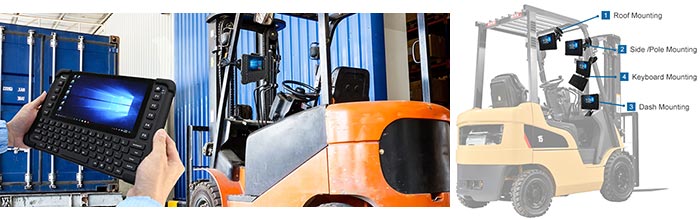 A wide range of accessories allows almost unlimited applications for mounting the industrial tray in vehicles
