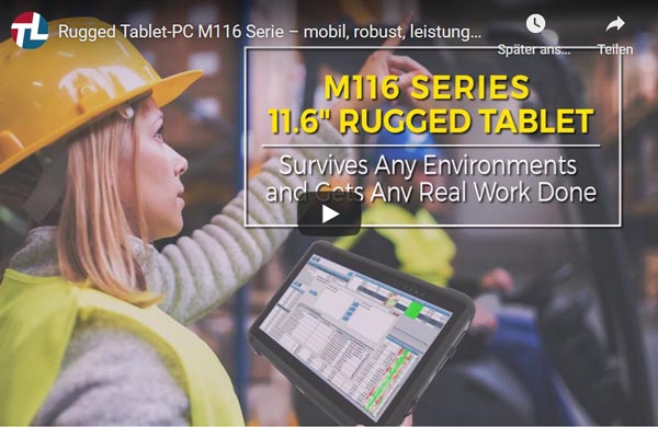 nuovi tablet robusti M116P e M116K - IP65 impermeabili e antipolvere