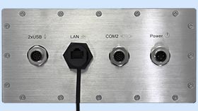 Stainless steel housing including all interfaces completely protected