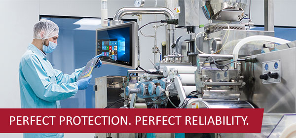 With IP65 protection, the stainless steel panel PCs are perfectly suited for the food industry