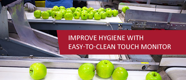 Improve hygiene with easy-to-clean touch monitor