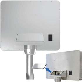 The rear mounting box with internal stainless steel cable routing ensures continuous IP65 protection