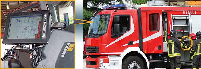 15-inch HMI in a fire fighting vehicle