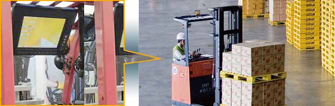 Vehicle Mount Computer in a Forklift Truck