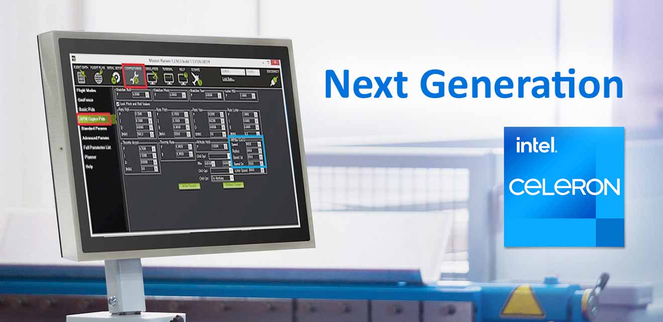Stainless steel panel PC with IP65 protection and new generation Intel Celeron