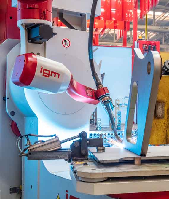 Fully automated welding work