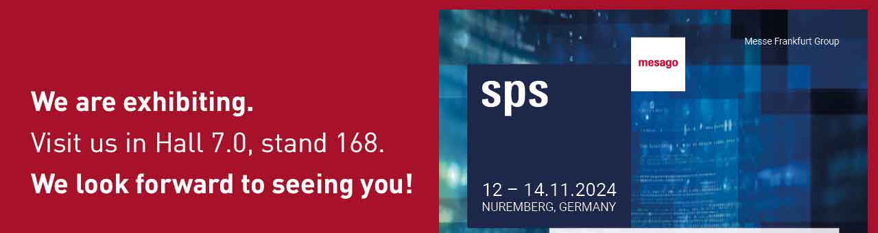 We are exhibiting. Visit us in hall 7 at our booth 168. SPS smart production solutions.